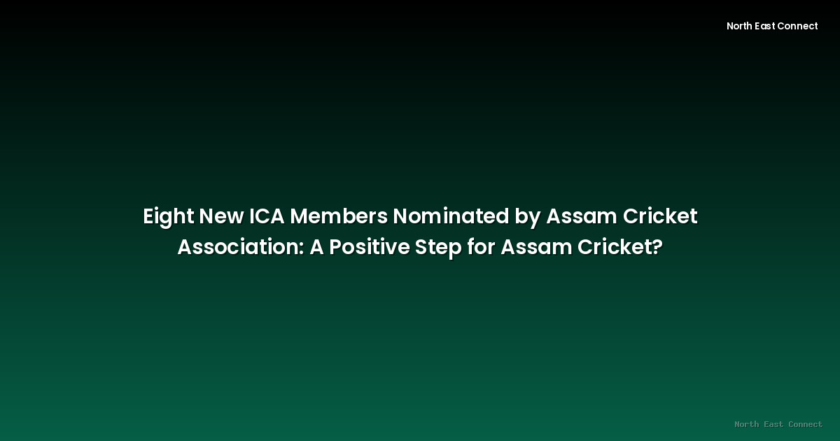 Eight New ICA Members Nominated by Assam Cricket Association: A Positive Step for Assam Cricket?