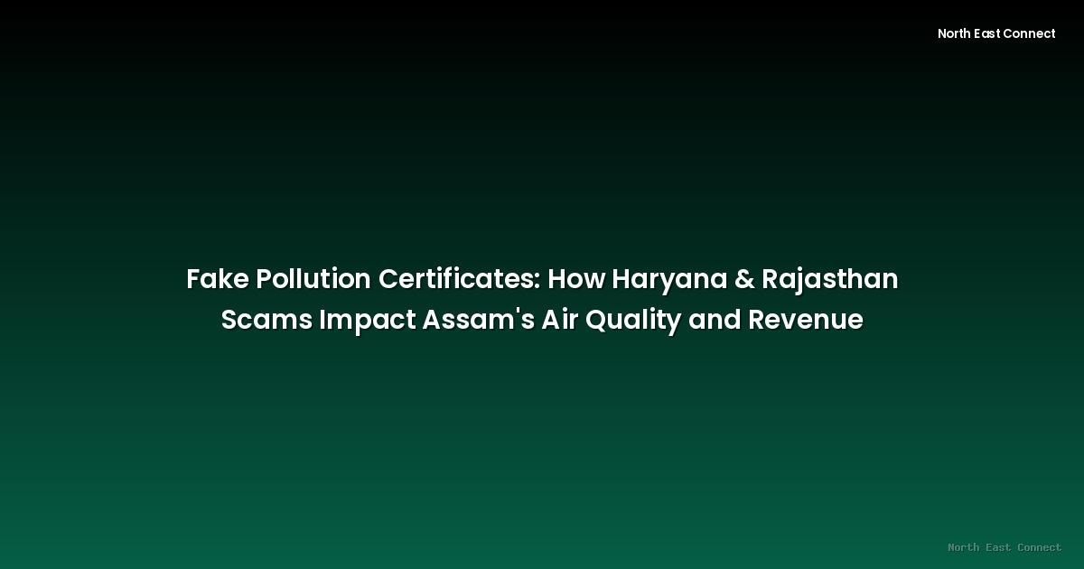 Fake Pollution Certificates: How Haryana & Rajasthan Scams Impact Assam's Air Quality and Revenue