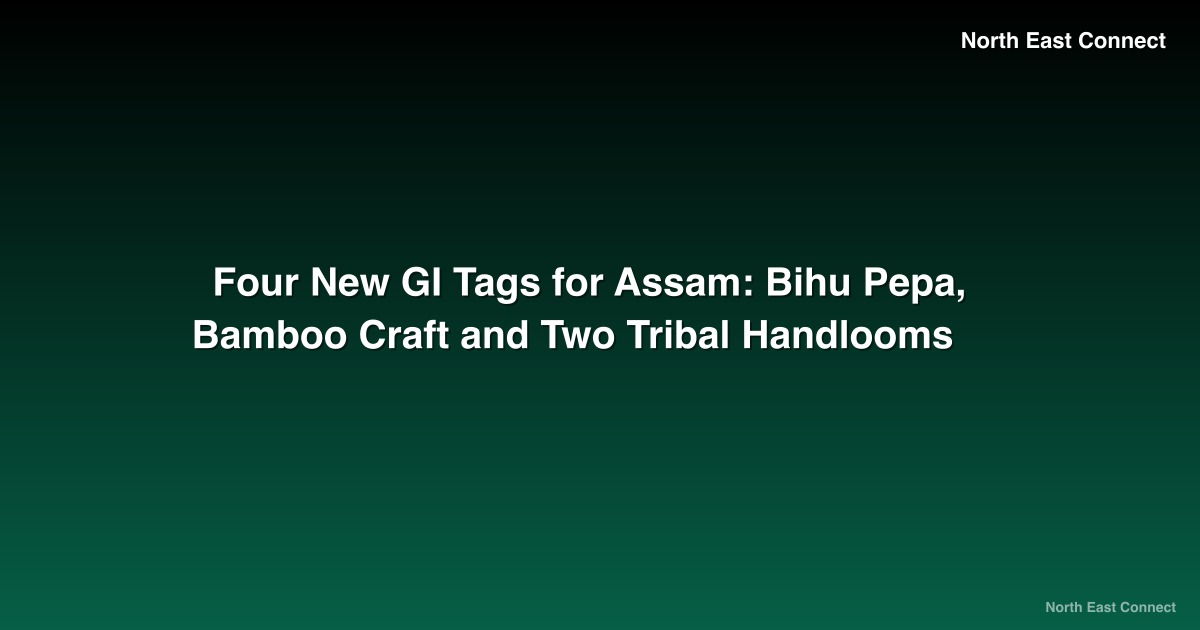 Four New GI Tags for Assam: Bihu Pepa, Bamboo Craft and Two Tribal Handlooms