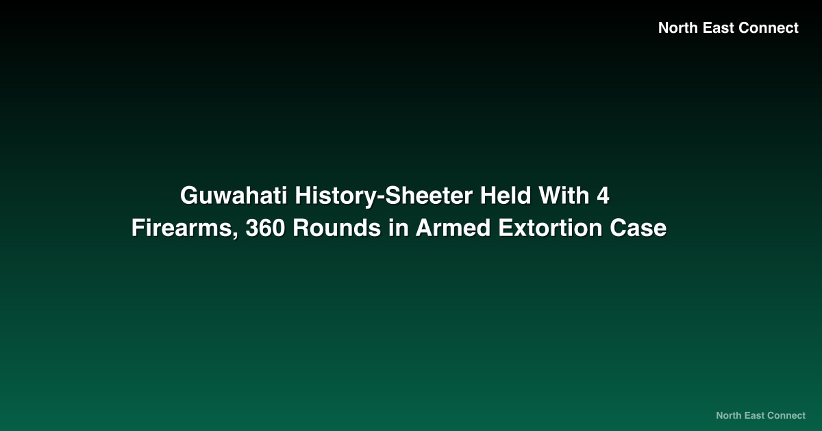 Guwahati History-Sheeter Held With 4 Firearms, 360 Rounds in Armed Extortion Case