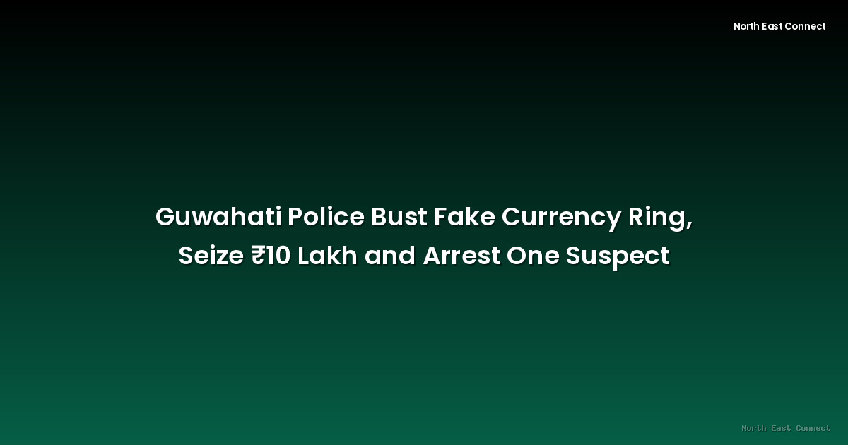 Guwahati Police Bust Fake Currency Ring, Seize ₹10 Lakh and Arrest One Suspect