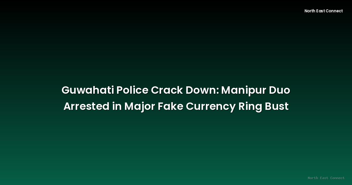 Guwahati Police Crack Down: Manipur Duo Arrested in Major Fake Currency Ring Bust