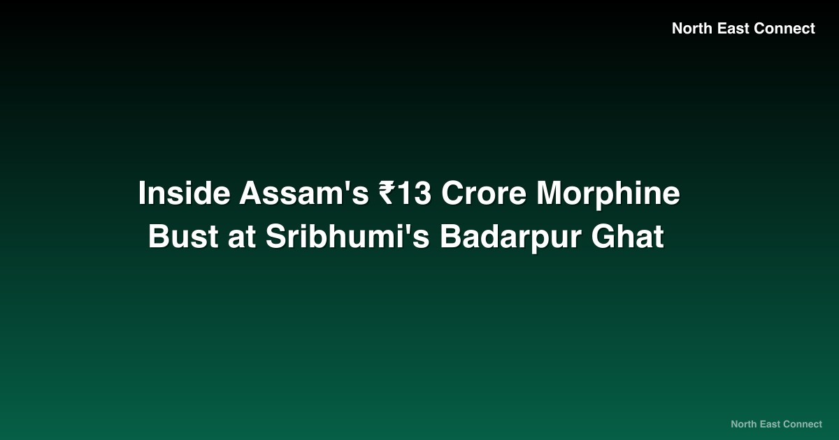 Inside Assam's ₹13 Crore Morphine Bust at Sribhumi's Badarpur Ghat