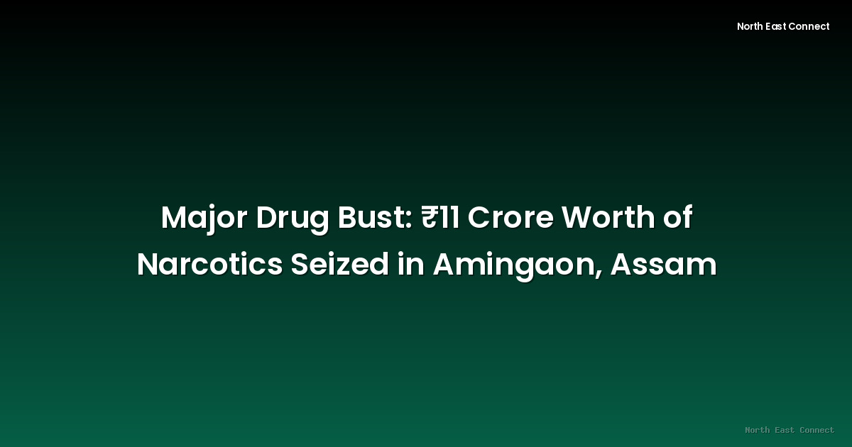 Major Drug Bust: ₹11 Crore Worth of Narcotics Seized in Amingaon, Assam
