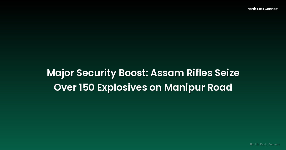 Major Security Boost: Assam Rifles Seize Over 150 Explosives on Manipur Road
