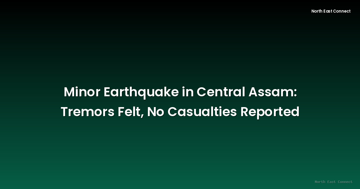 Minor Earthquake in Central Assam: Tremors Felt, No Casualties Reported
