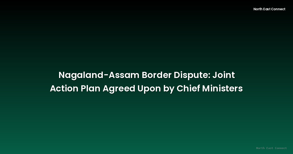 Nagaland-Assam Border Dispute: Joint Action Plan Agreed Upon by Chief Ministers