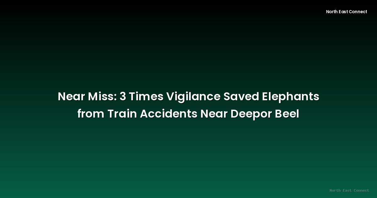 Near Miss: 3 Times Vigilance Saved Elephants from Train Accidents Near Deepor Beel