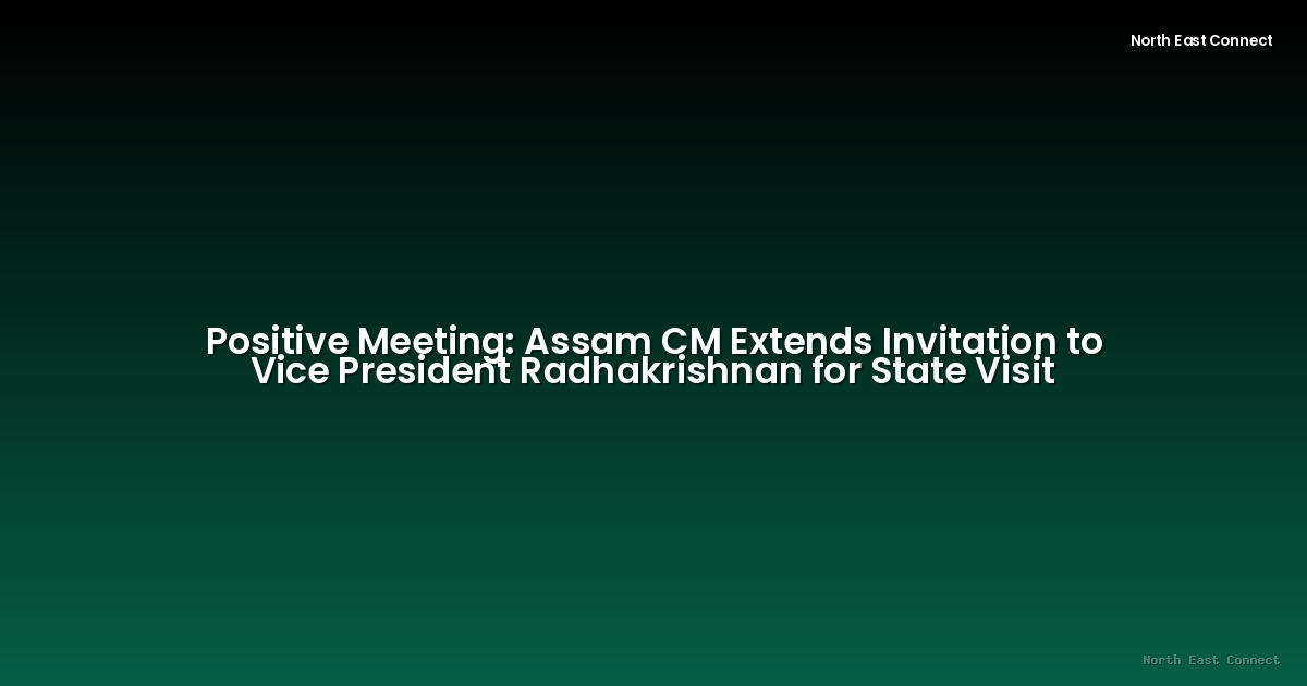 Positive Meeting: Assam CM Extends Invitation to Vice President Radhakrishnan for State Visit