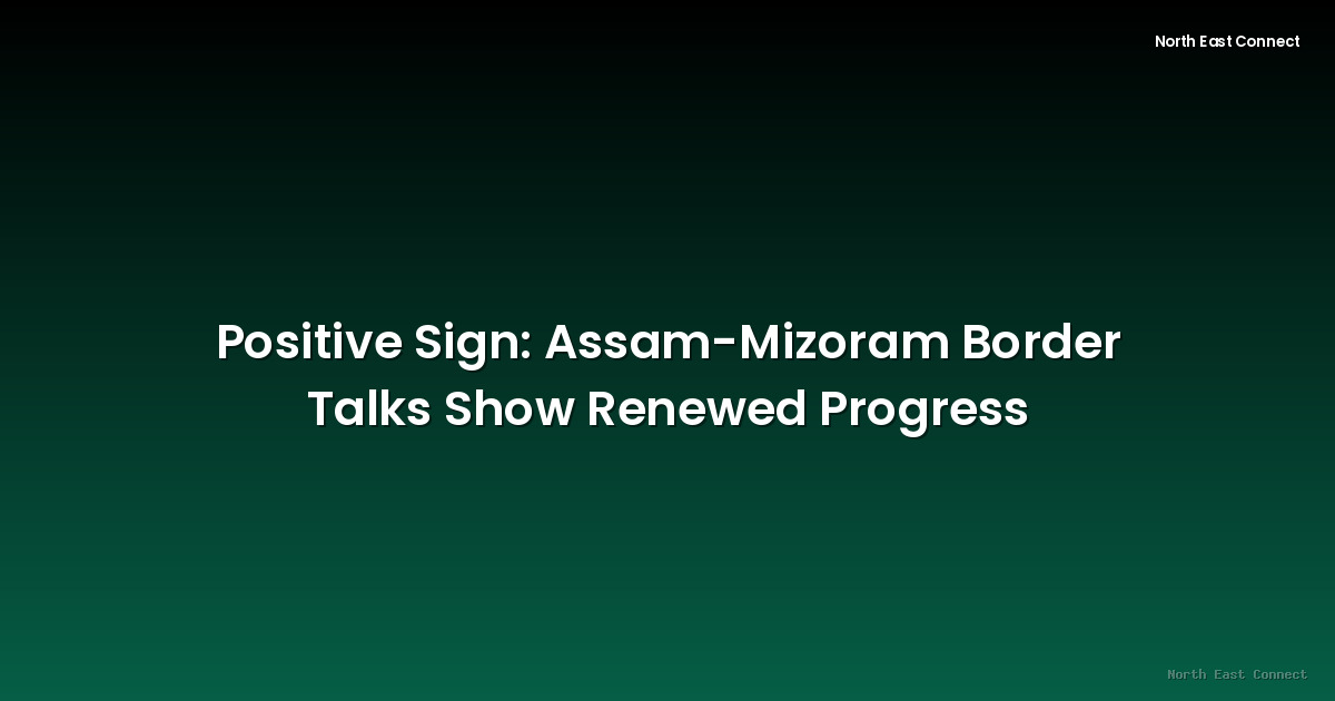Positive Sign: Assam-Mizoram Border Talks Show Renewed Progress