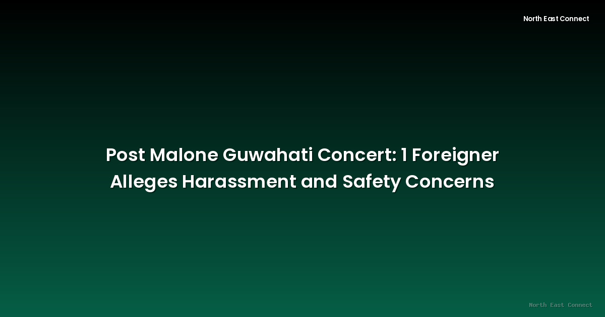 Post Malone Guwahati Concert: 1 Foreigner Alleges Harassment and Safety Concerns