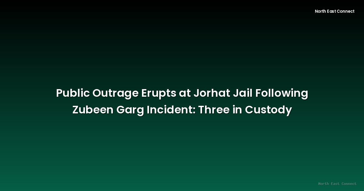 Public Outrage Erupts at Jorhat Jail Following Zubeen Garg Incident: Three in Custody