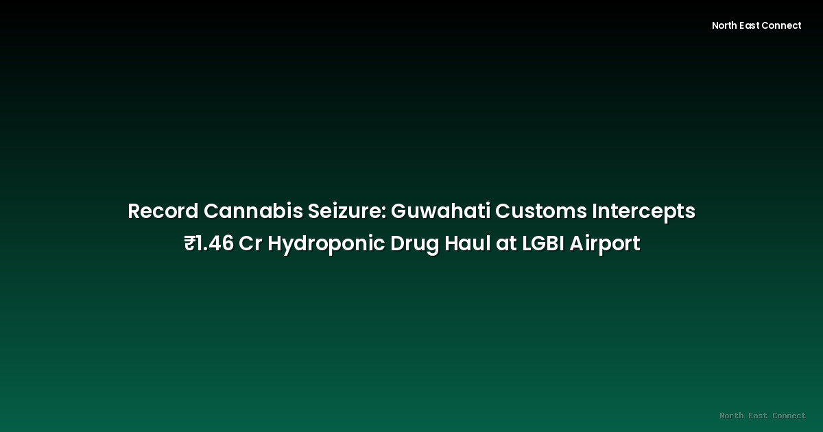 Record Cannabis Seizure: Guwahati Customs Intercepts ₹1.46 Cr Hydroponic Drug Haul at LGBI Airport