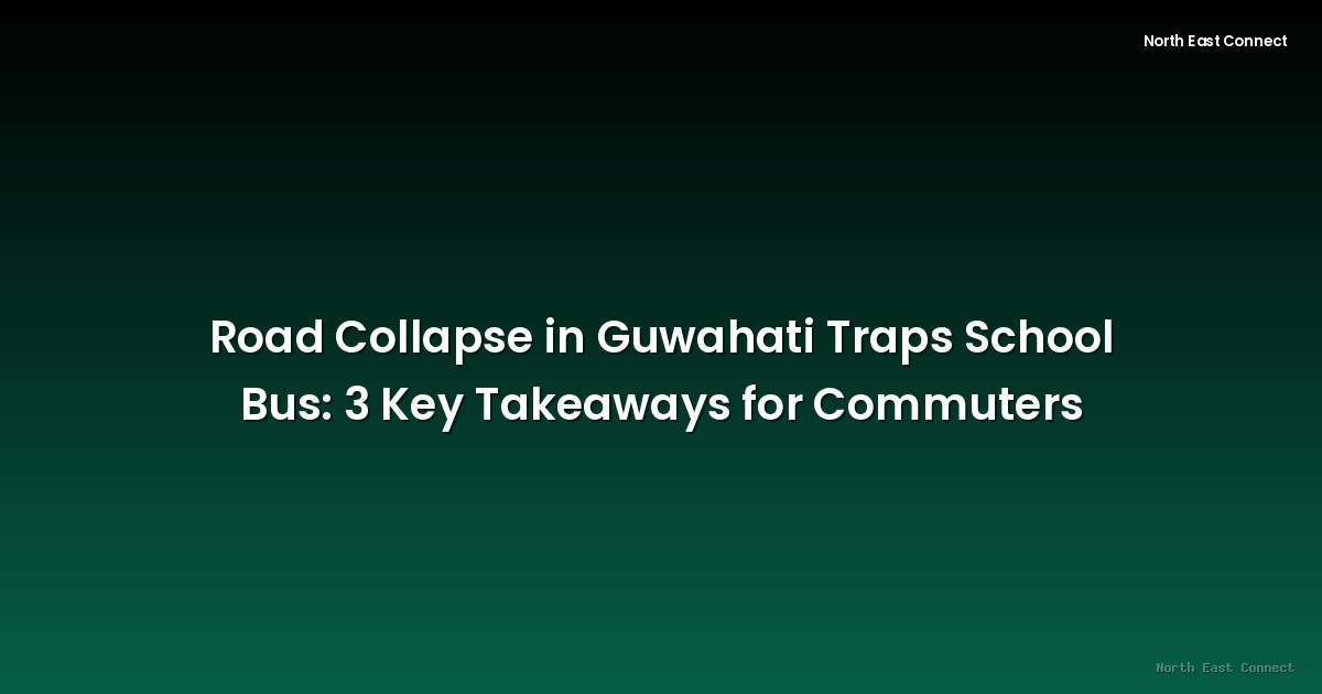 Road Collapse in Guwahati Traps School Bus: 3 Key Takeaways for Commuters