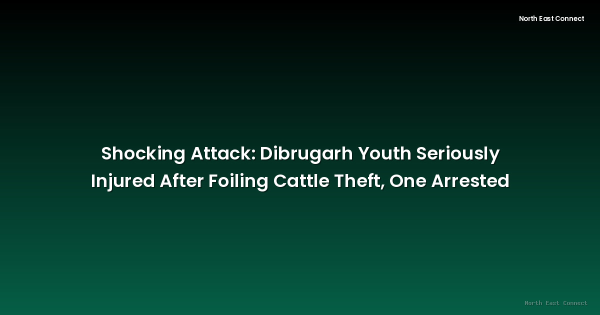 Shocking Attack: Dibrugarh Youth Seriously Injured After Foiling Cattle Theft, One Arrested