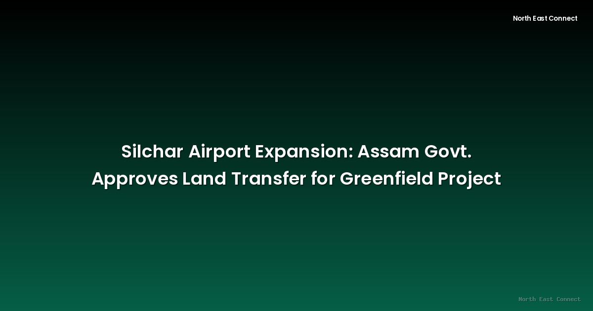 Silchar Airport Expansion: Assam Govt. Approves Land Transfer for Greenfield Project