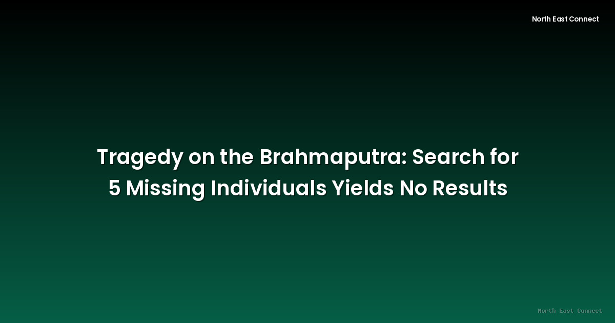 Tragedy on the Brahmaputra: Search for 5 Missing Individuals Yields No Results