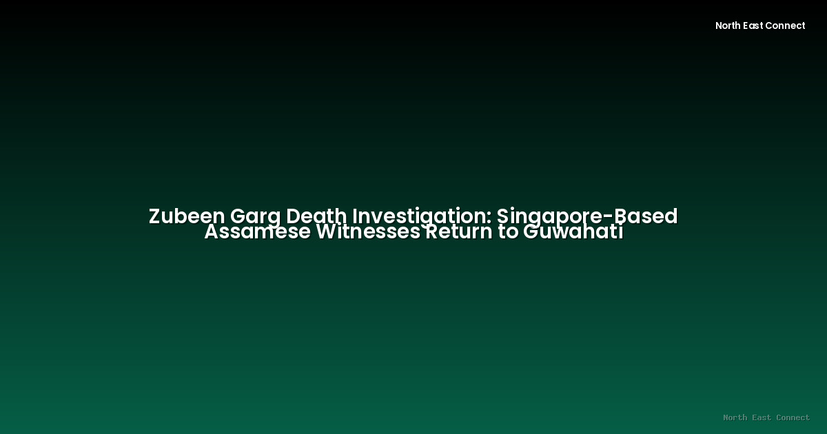 Zubeen Garg Death Investigation: Singapore-Based Assamese Witnesses Return to Guwahati